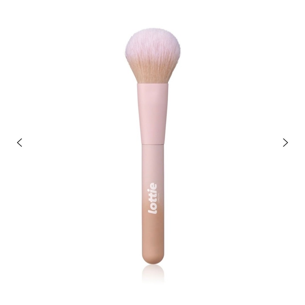 Lottie London Multi-use Face Brush LF015‎ Vegan Pink Synthetic Powder Brush NEW